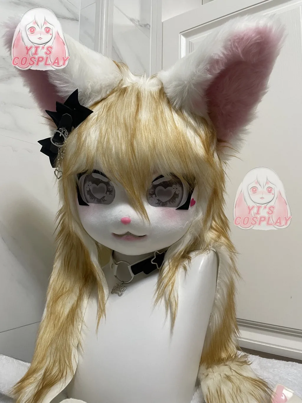 Yis косплей в продаже Просто одна левая пушистая голова кигуруми Kemono Fursuit