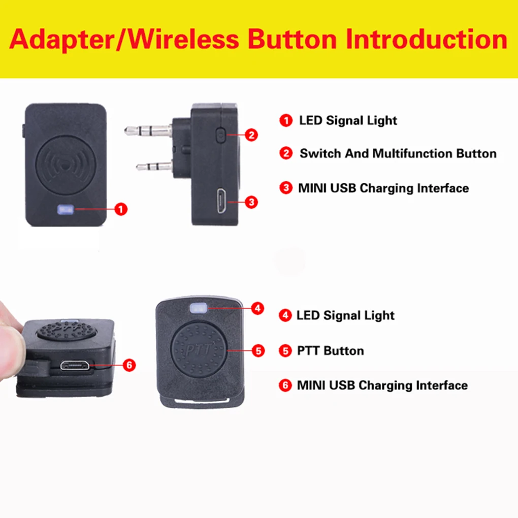 

Беспроводная Bluetooth-гарнитура для рации Baofeng 888S UV5R