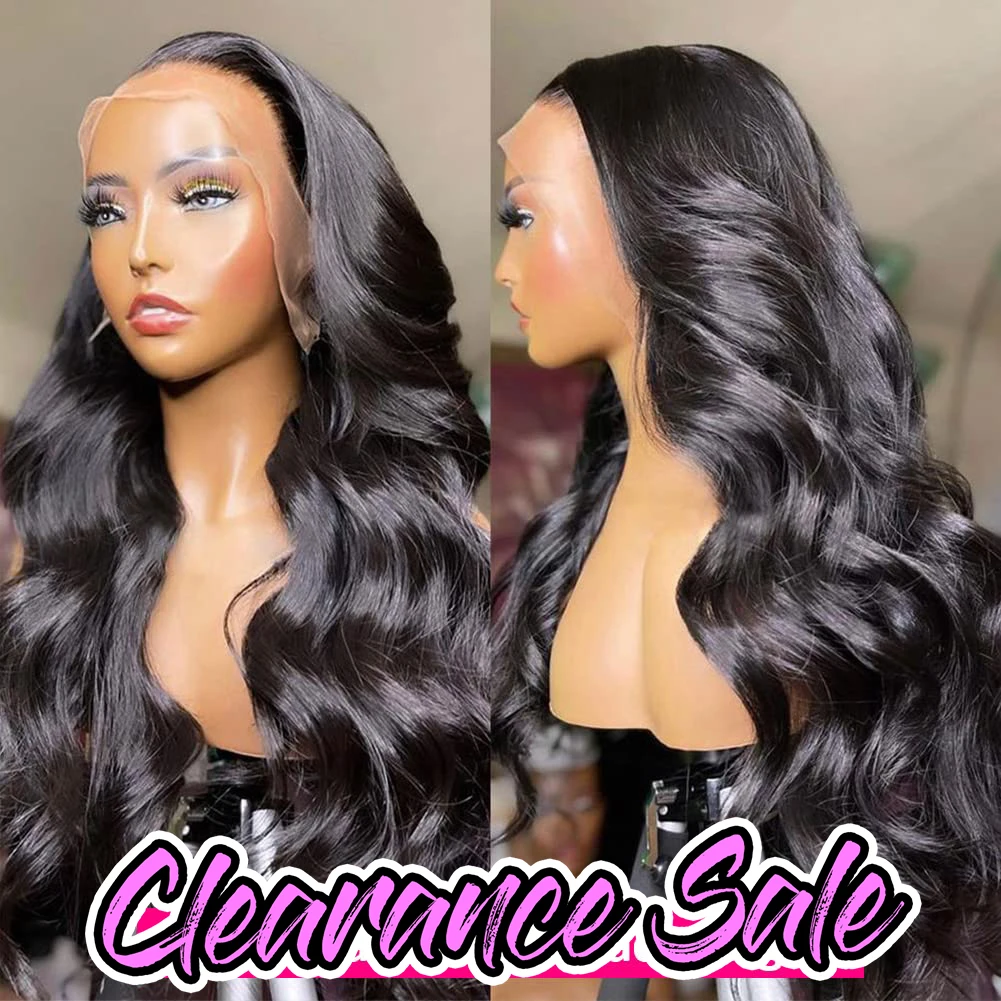 

Body Wave Wig Human Hair 34 Inches 180% Density Lace Front Wigs Pre Plucked Bleached Knots 13x4 Human Hair Lace Frontal Wig