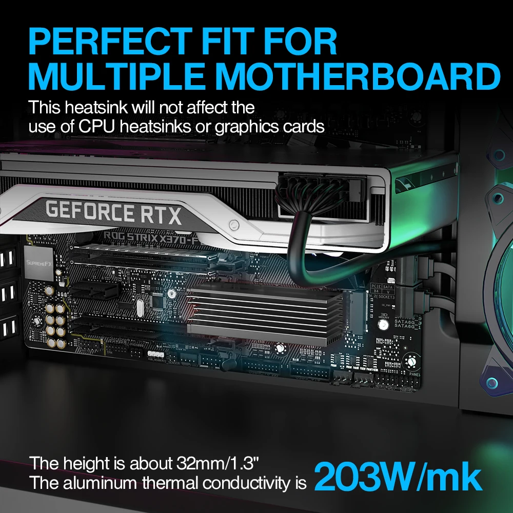 JEYI охлаждение Warship пылезащитный теплоотвод Золотой бар NVME NGFF M.2 2280 алюминиевый