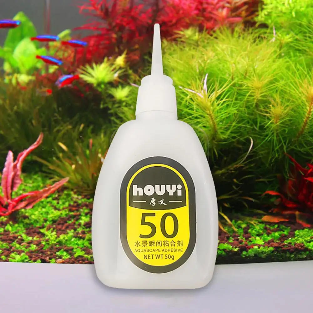 

50g Fast-drying Glue Strong Adhesive Safe Non-toxic Glue Aquarium Landscape Supplies