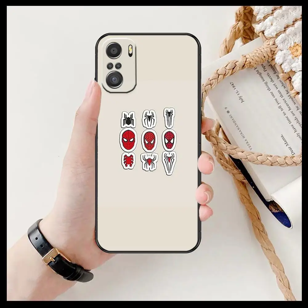 Фото Милый чехол для телефона с изображением Человека-паука Marvel для xiaomi redmi 11 Lite pro Ultra 10 9 8 MIX 4 FOLD 10T, Черный силиконовый чехол №5