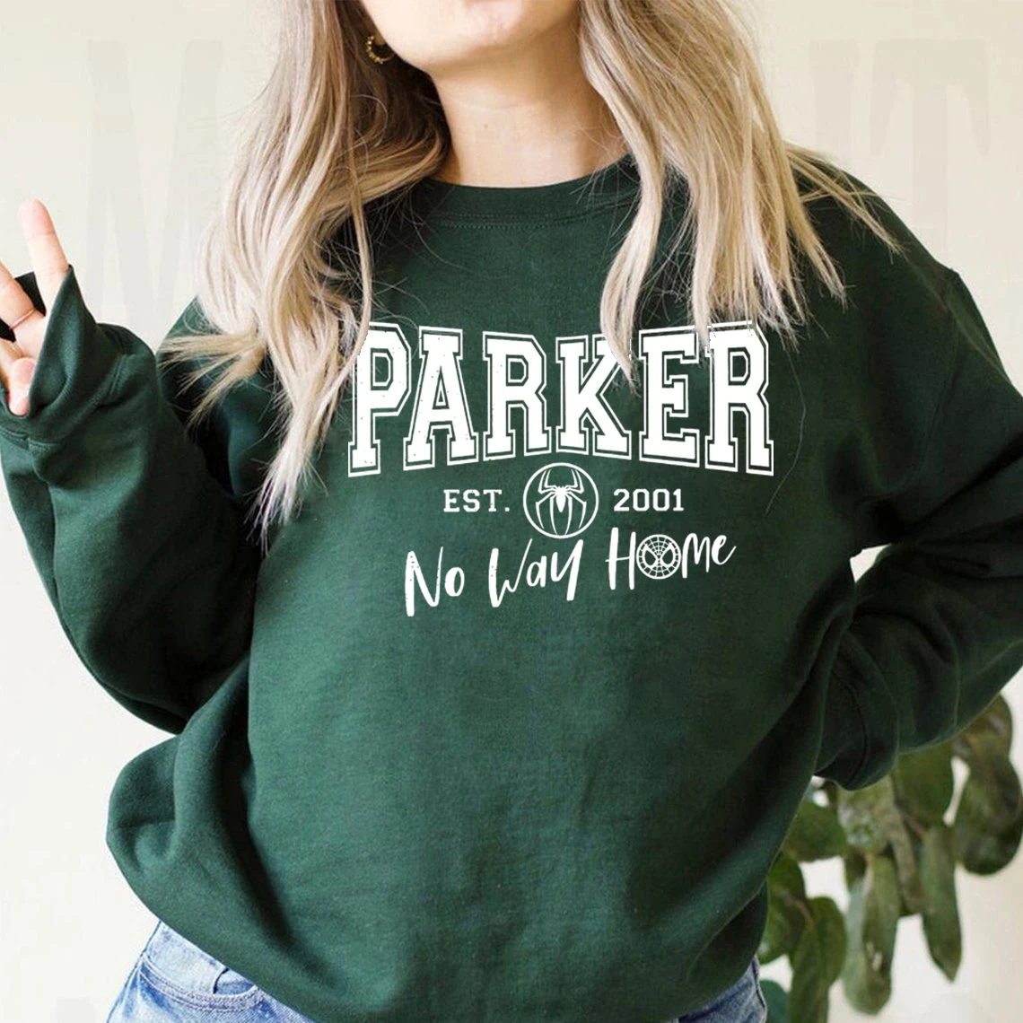 Толстовка No Way Home с супергероями толстовка Parker Est 2001 круглым вырезом в винтажном