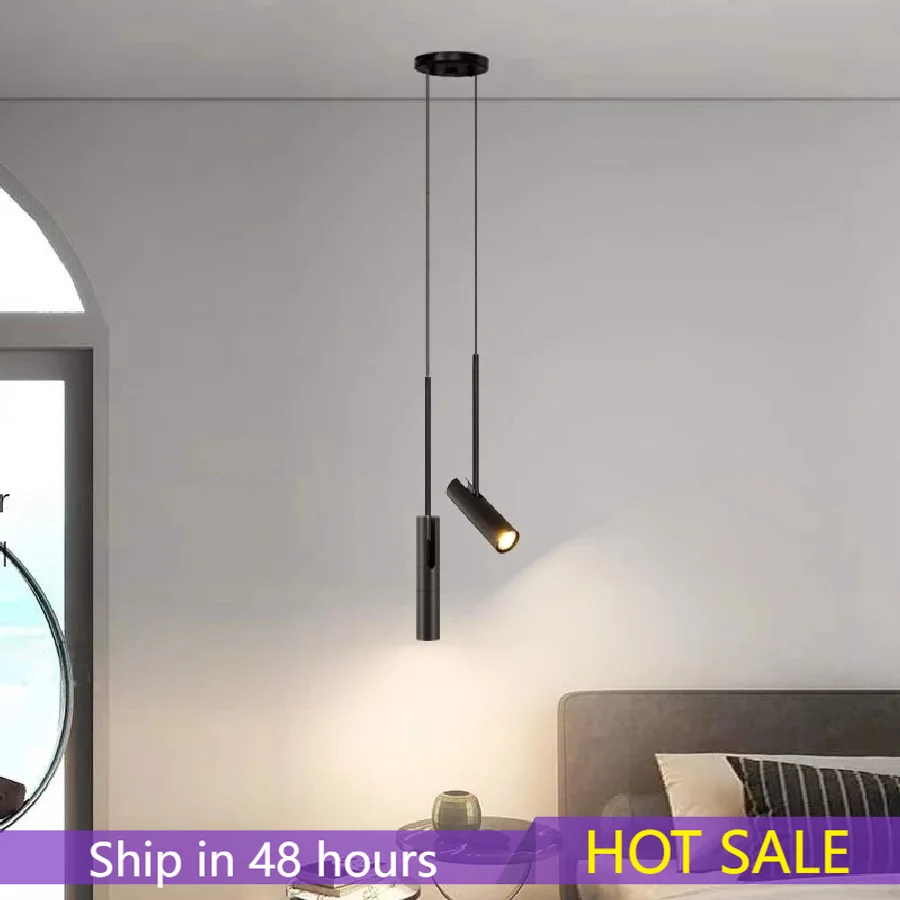 

Nordic Minimalist Adjustable Angle Chandelier AC90-260V For Bedroom Bedside Reading Restaurant Bar Coffee Decor Hanging Lamp