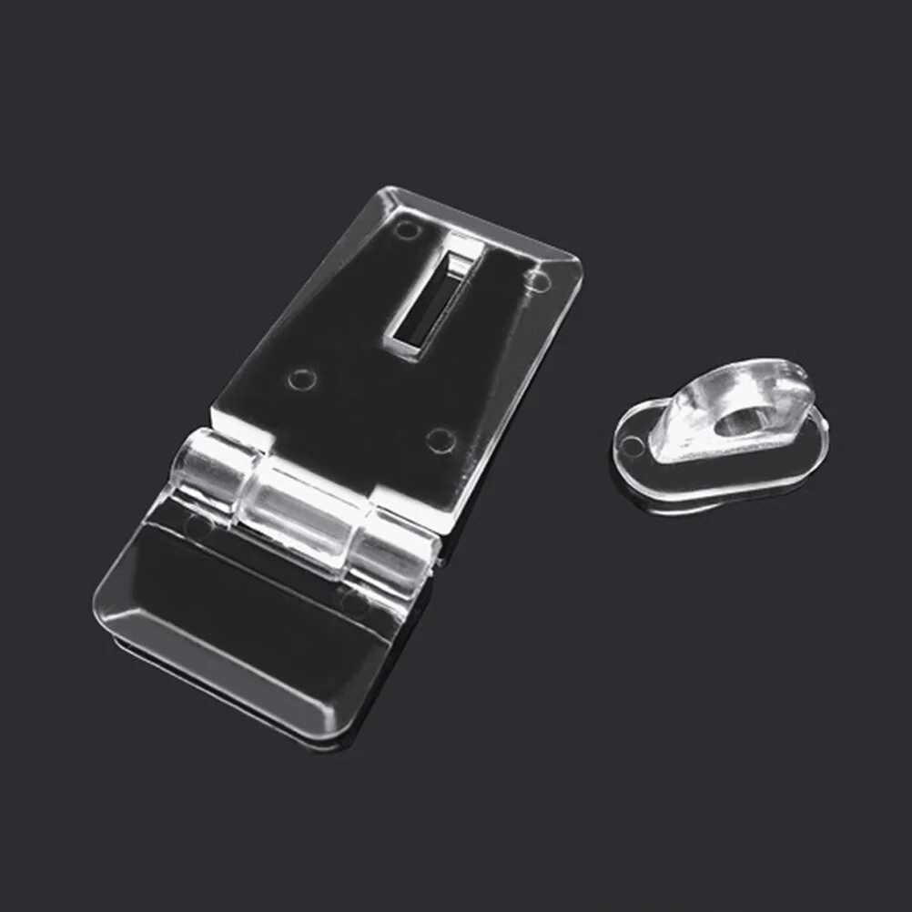 

Acrylic Door Buckle Transparent Padlock Hasp Latch Locking Sliding Clear Latches