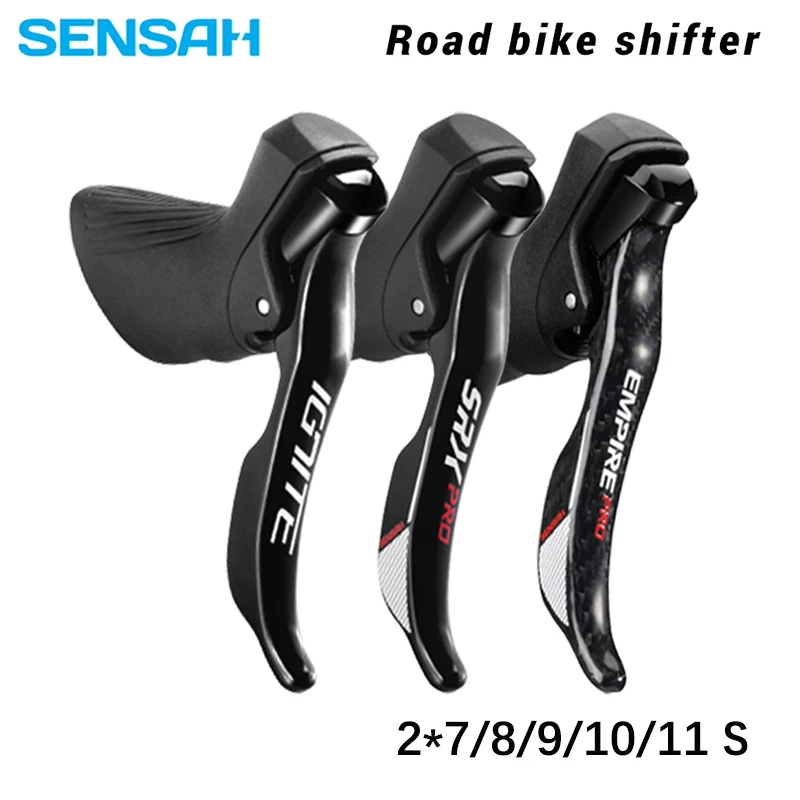 SENSAH Road Bike Shifter 16/18/20 Speed Bike Shifter 2x7 2x8 2x9 2x10 Speed Brake Lever for Shimano Tiagra Sora Claris