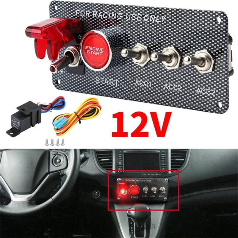 

Комбинированный Переключатель 1/5 зажигания для гоночных автомобилей, 3 в 1, 12 В, светодиодный индикатор