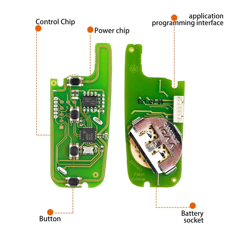 XEFO01EN Автомобильный Дистанционный ключ для Ford Flip 4 кнопки встроенный супер чип