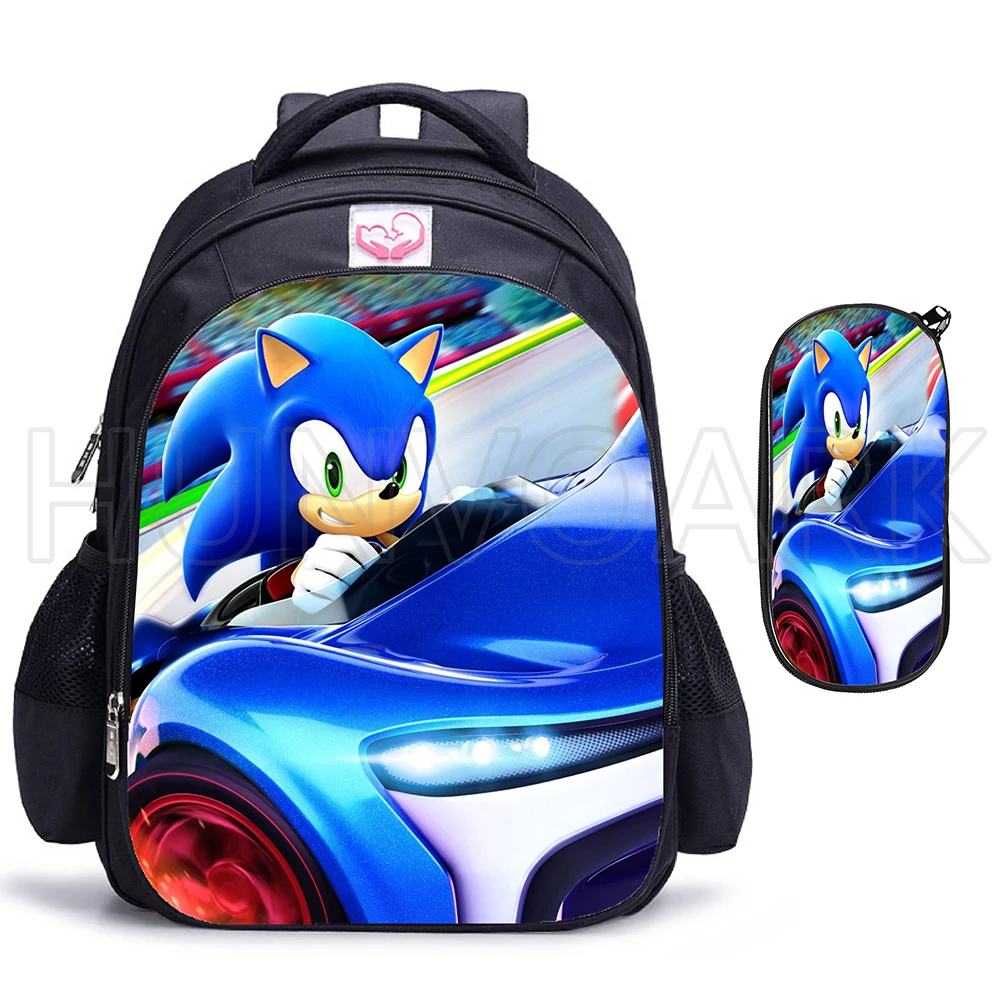 Детский рюкзак с объемными рисунками SONIC RACING школьные ранцы для мальчиков Girls