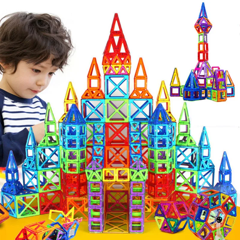 

184pcs-110pcs Mini Magnetic Designer Construction Set Model & Building Toy Plastic Magnetic Blocks Educational Toys For Kids Gif