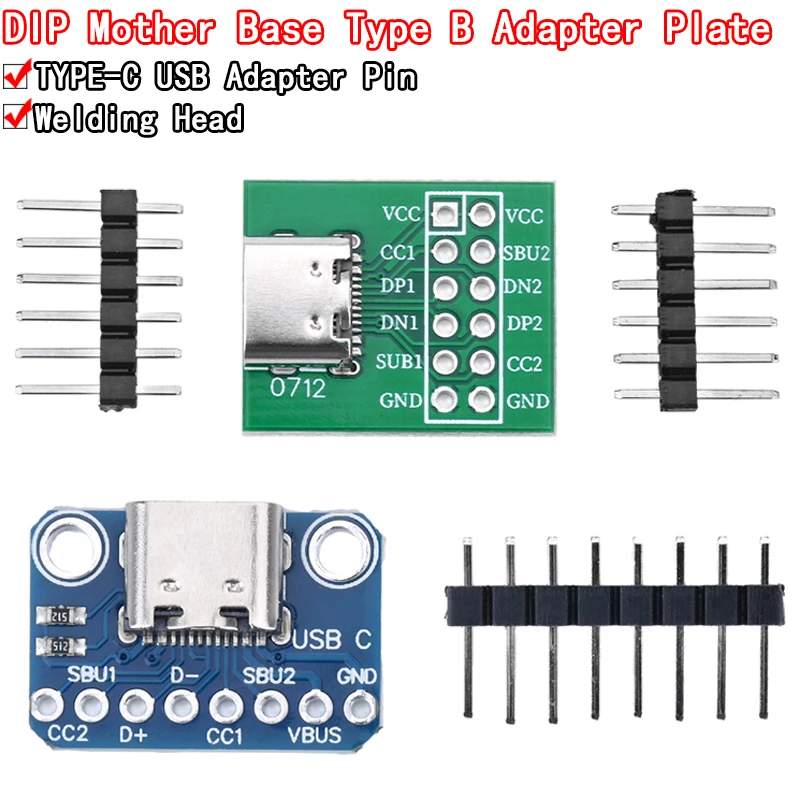 Штифт передачи USB Type-c гнездовая база B переходная пластина сварная женская
