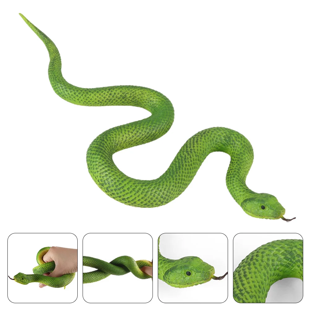 

Rubber Lifelike Snakes Scary Gag Gift Scary Snake to Keep Birds Garden Realistic Rainforest Snake Tricky Props for Party