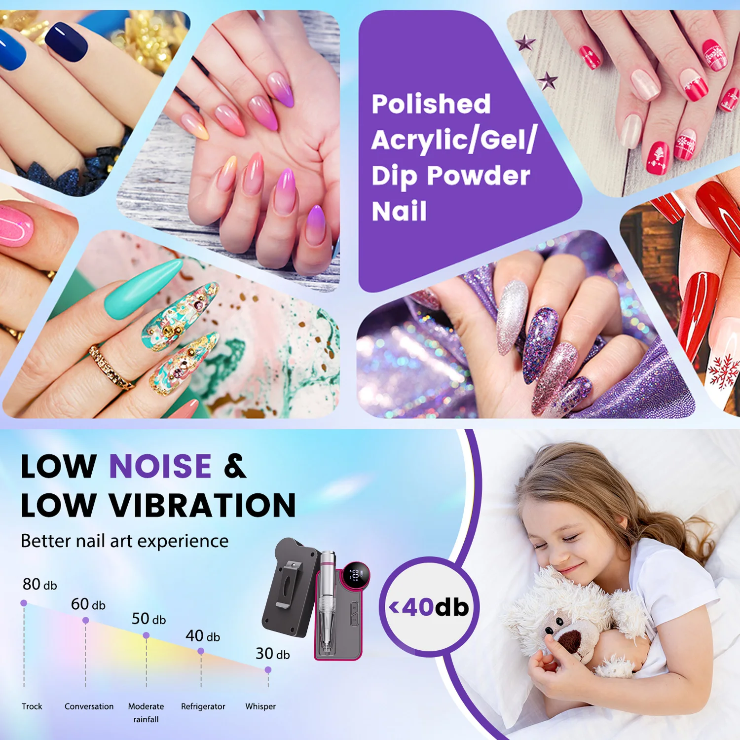 Профессиональная электрическая маникюрная дрель DianaBeauty из нержавеющей стали