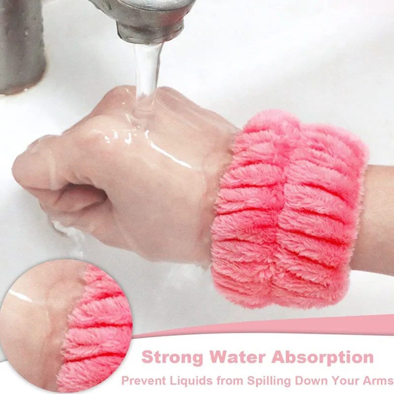 

Spa Wrist Washband Microfiber Wrist Wash Towel Band Wristbands Washing Face Absorbent Wristbands Wrist Sweatband Prevent Liquid