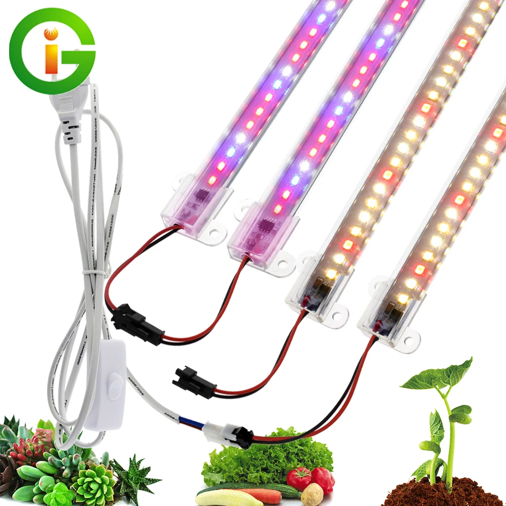 AC220V LED Grow Light 75leds LED Plant Light Bar Full Spectrum Phyto Lamp For Indoor Plants Veg Flowers Hydroponics System
