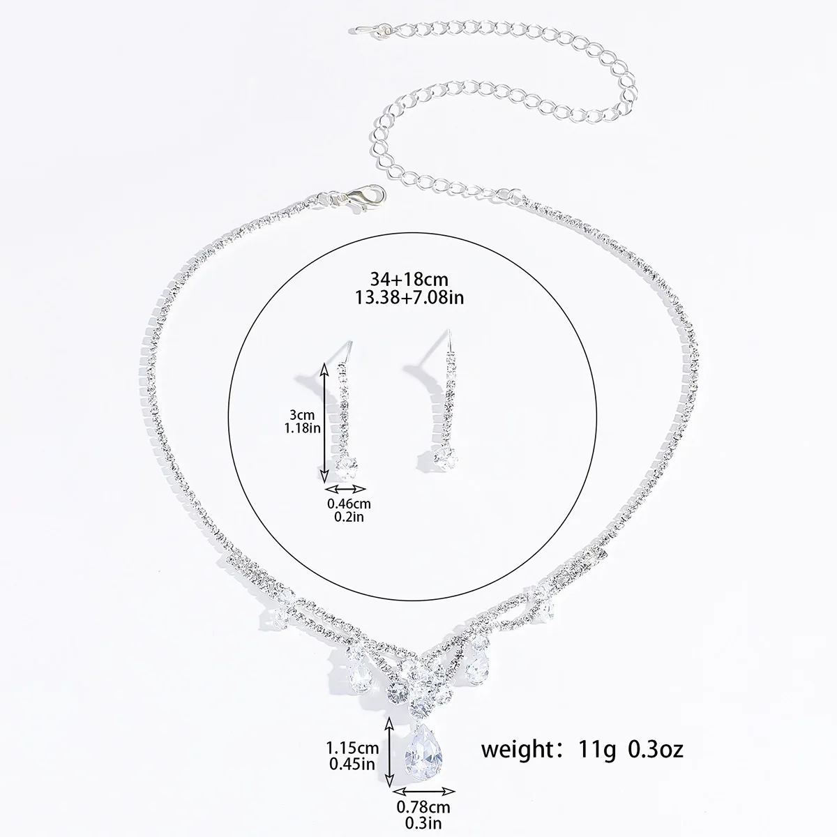 3 шт. женские серьги-подвески в виде капли воды