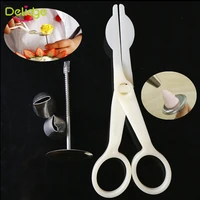4pcs cake decorating set 2 piping nozzle 1 cake scissors 1 cake flower stand nail for cream flower transfer tool