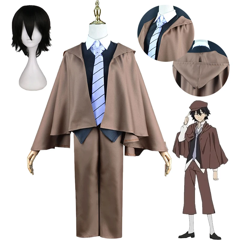 

Костюмы для косплея эдогава Rampo «бродячие псы» от Bungo, парик унисекс, костюм детектива, полный костюм, костюмы на Хэллоуин