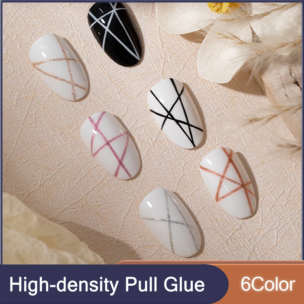Japanese-style Manicure Gel Nail Polish High-density Pull Wire Flashing Gold/ Silver /Black /White Phototherapy Painted Gel