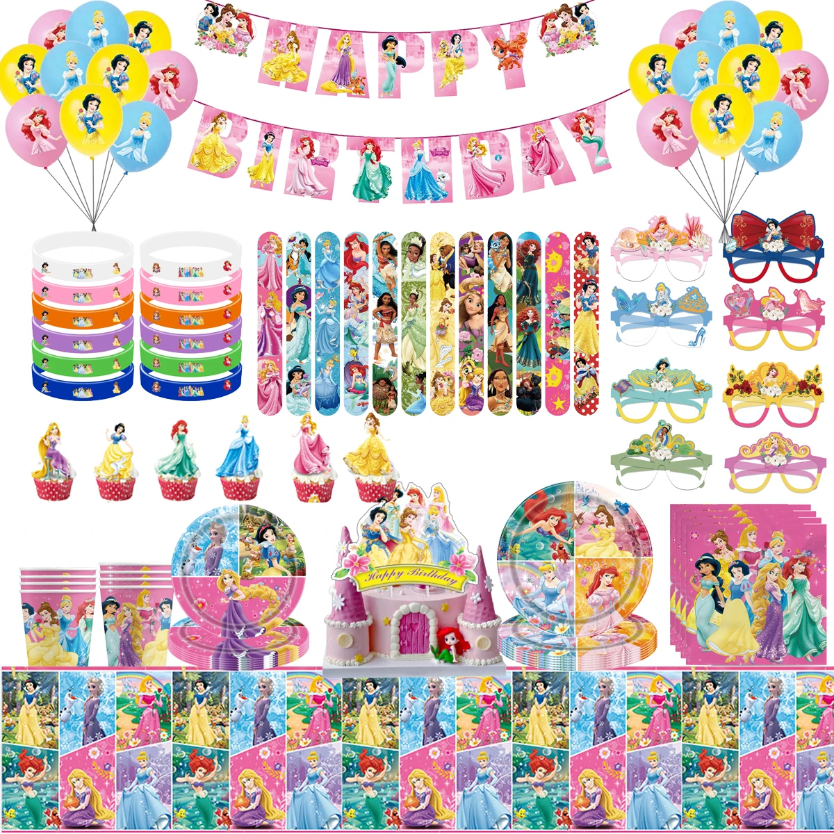 Принцесса Диснея украшения для дня рождения вечерние подарки принцессы браслеты