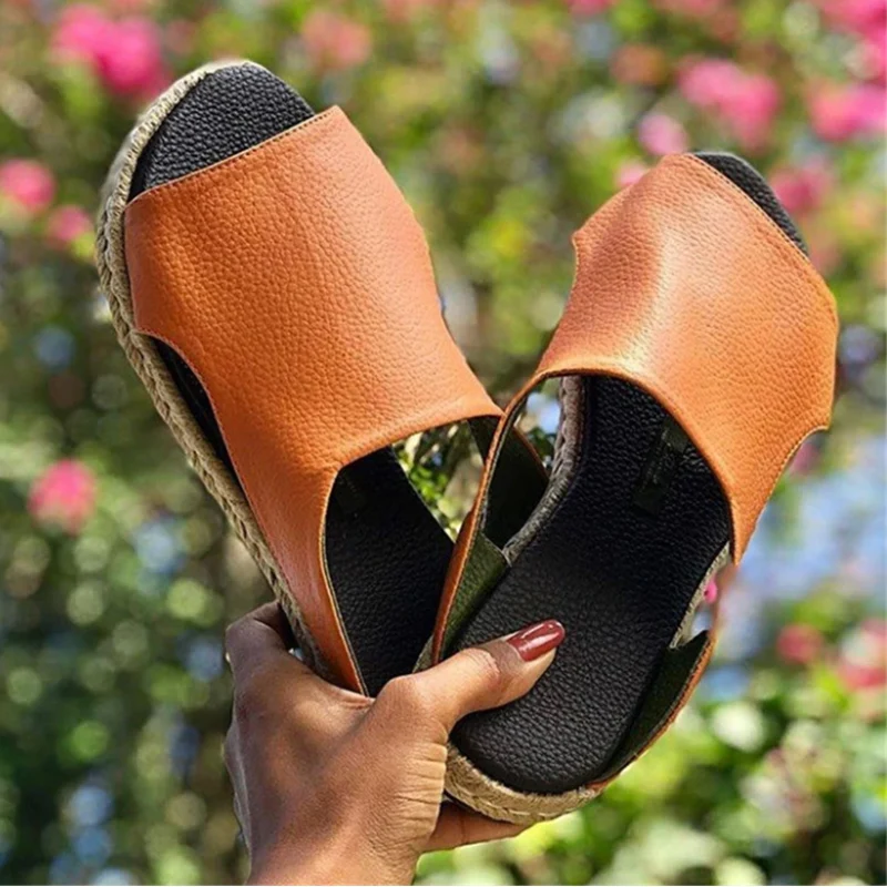 

Женские туфли на плоской подошве, летние повседневные шлепанцы в римском стиле, модель 2022 года