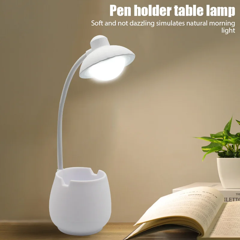 

USB Rechargeable LED Desk Lamp Touch Dimming Adjustment Table Lamp For Children Kids Reading Study Bedside Bedroom Living Room