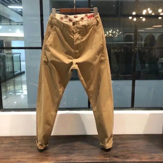 Хлопковые мужские брюки в стиле ретро