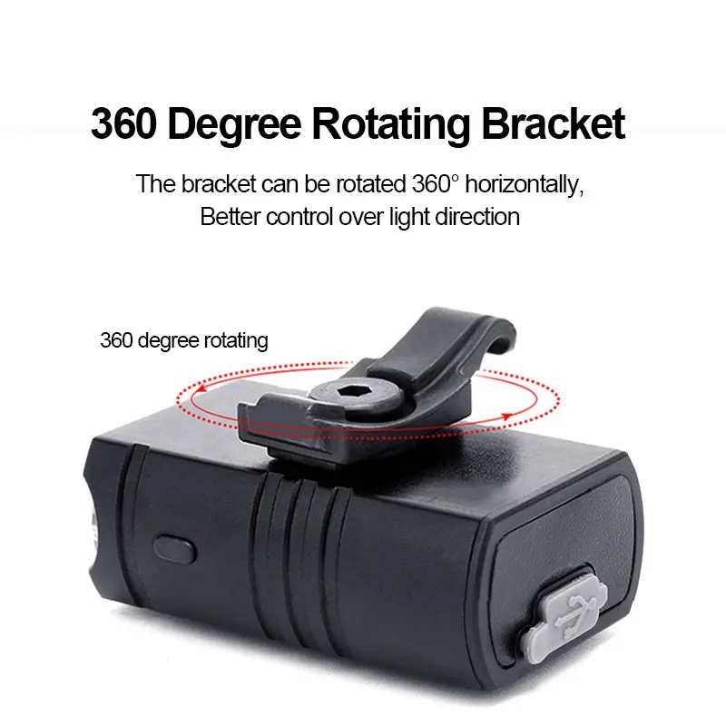 LED MTB Bicycle Light T6 1200mAh USB Bike Light Adjustable Zoom Bike Front Headlight Cycling Lamp Flashlight Lantern Accessories