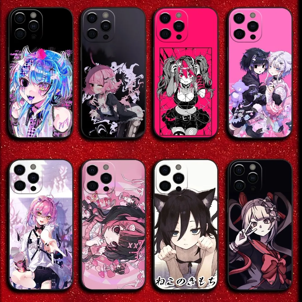 Чехол для телефона N-Needy Girl Streamer Overload iPhone 16 15 14 13 12 11 Pro X XS Max XR Plus Mini Soft Black Cover