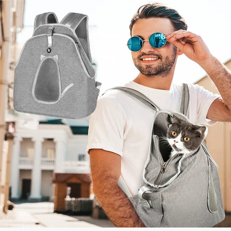 

Pet Carrier Bag Cat Travel Backpack Portable Collapsible Breathable for Medium Cat Dog Backpacks Outdoor Front Mesh Backpack