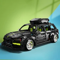 moc t5023 2896pcs technical series rc rs6 station wagon luxury car model building bricks blocks educational toys for kids gifts