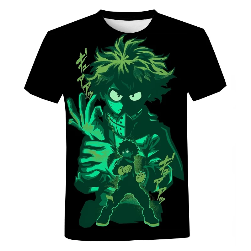 

My Hero Academia 3D Print Short Sleeves Anime T-shirt for Kids Summer Oversized T Shirt Fashion Harajuku Street Round Neck Top