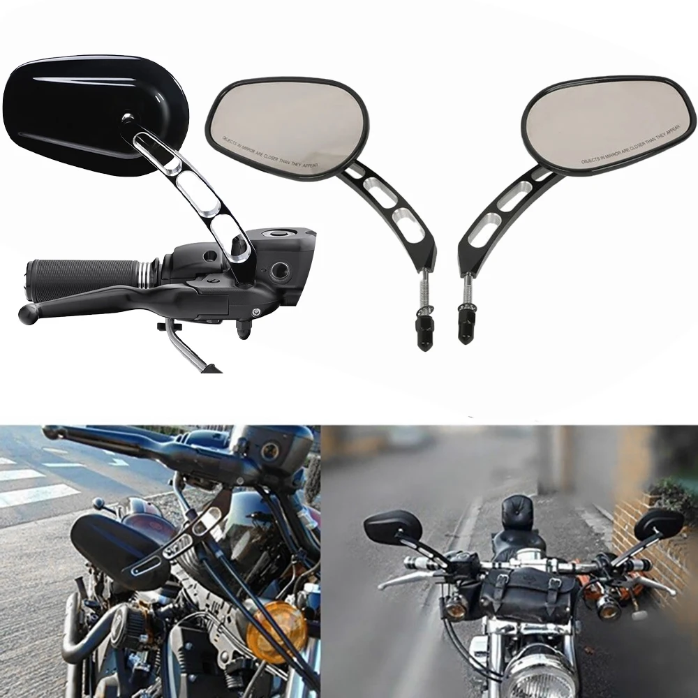 

8mm Rear View Side Mirror For Harley Road King Touring XL 883 Sportster Fatboy Dyna FXDF FLSTF Softail Springer V-ROD Motorcycle