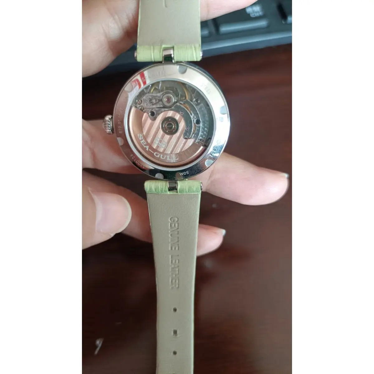 Фото Женские часы Seagull Möbius Design водонепроницаемые 50M Luxury Machinery Женские часы Reloj Mujer 1043L №5