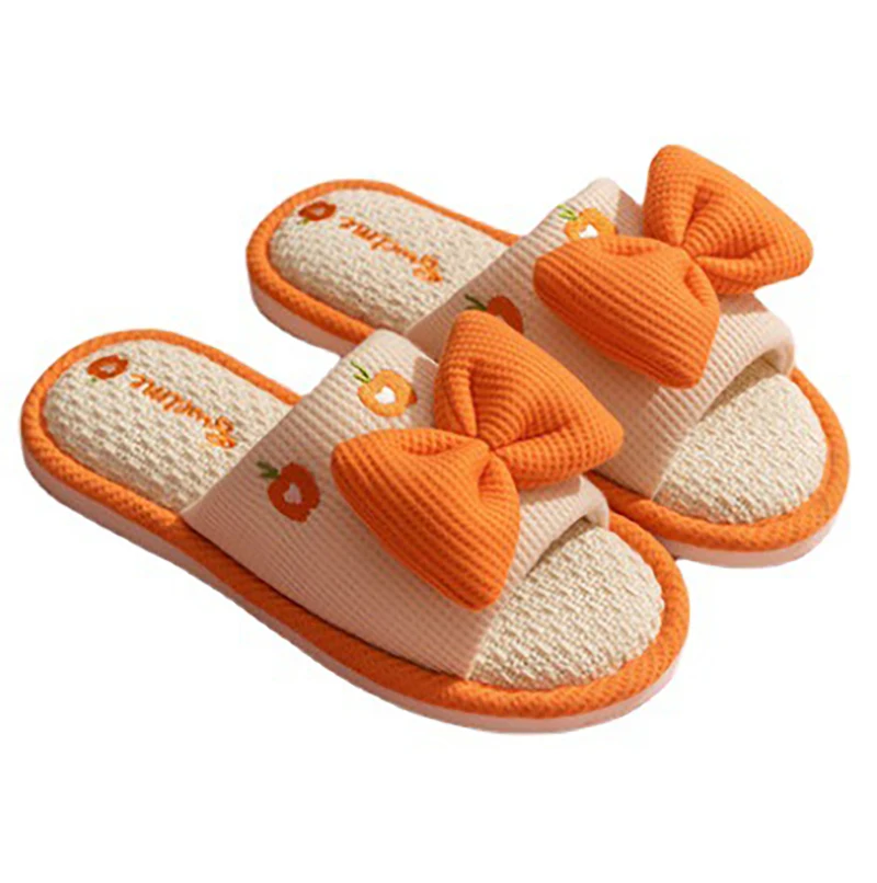 Уютные льняные тапочки для пары, домашние шлепанцы с толстой мягкой подошвой, дышащие, впитывающие пот, всесезонные. (art.: 3920d8bfb240c) - 3920d8bfb240c