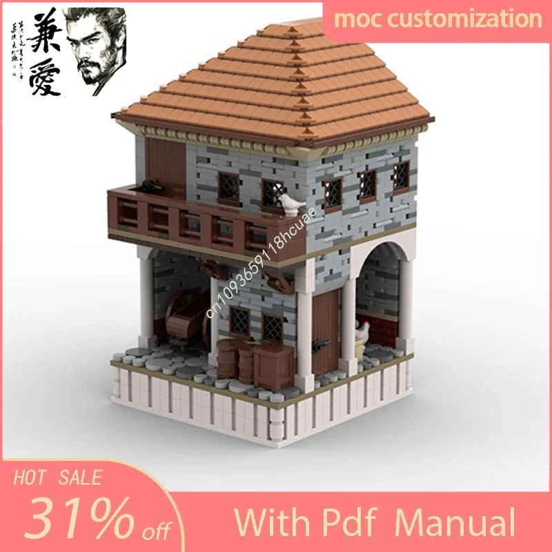 MOC изготовленное на заказ модульное здание римская древняя Insula модель с видом