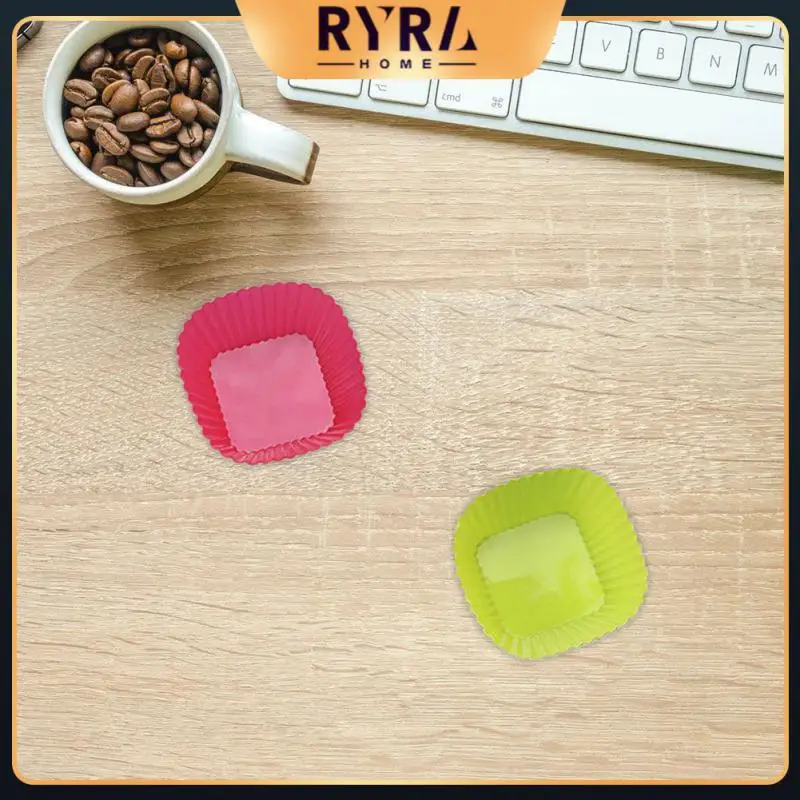 

2/4/5PCS Random Color Silicone Cupcake Mould Cake Stand Cake Tool Reusable Bakeware Kitchen Tool Pastry Baking Accessories