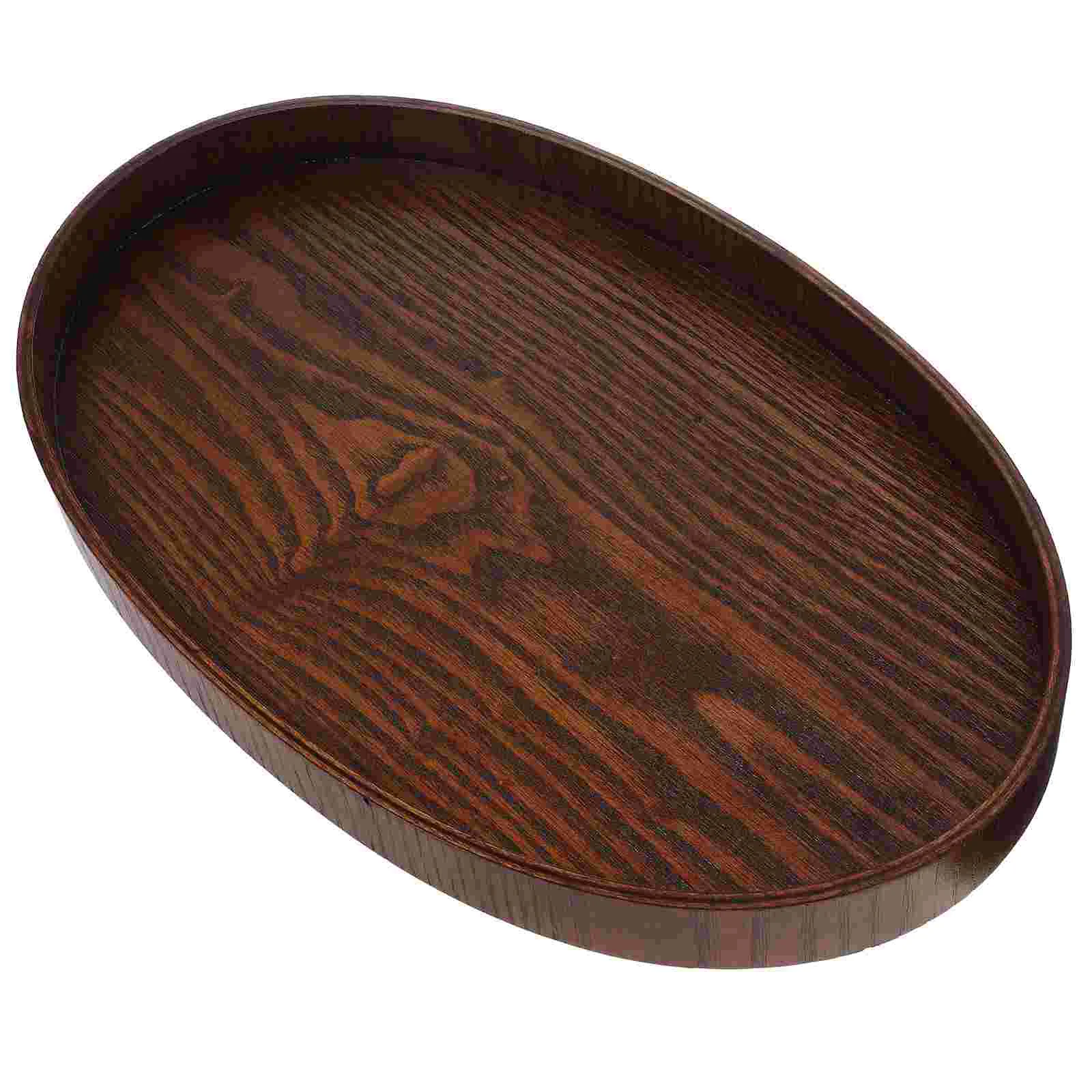 

Tray Wooden Plate Serving Wood Fruit Food Platter Dish Cheese Snack Breakfast Dessert Display Dishes Jewelry Salad Coffee Tea