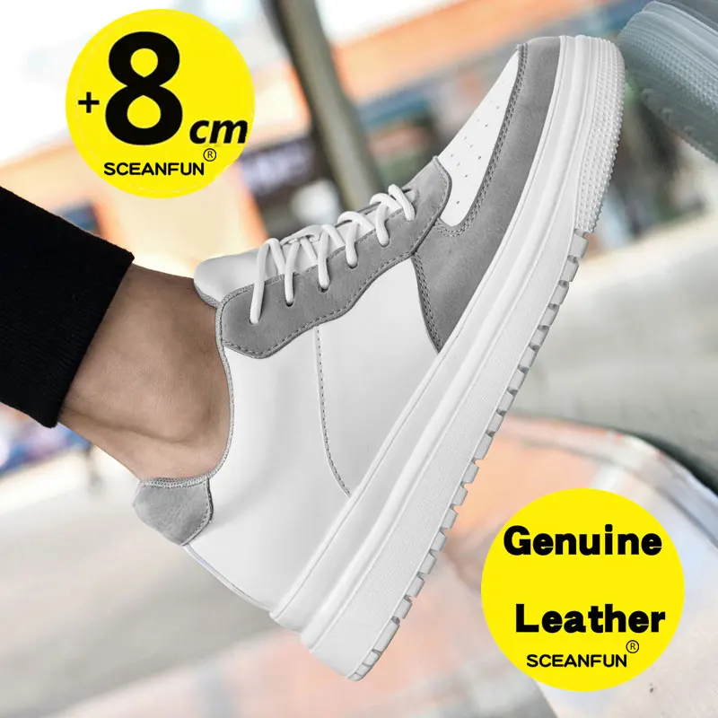 Кроссовки Подъемные мужские стельки из натуральной кожи для отдыха и спорта