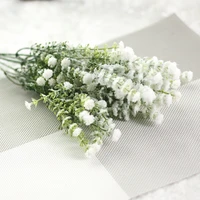 6 fork snow spray white gypsophila artificial flowers babys breath fake flowers christmas home decoration wedding arrangement