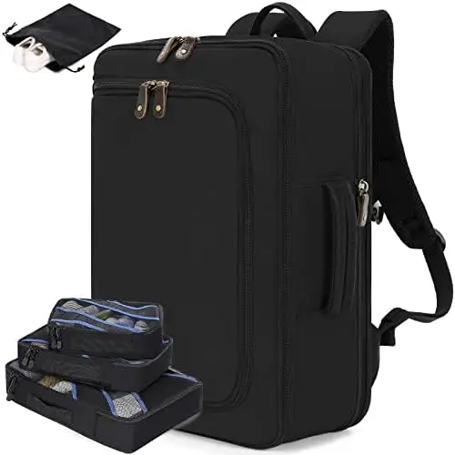 

Travel Backpack, Carry on Backpack Flight Approved for Men Women, Water Resistant Expandable Large Overnight Weekender Suitcase