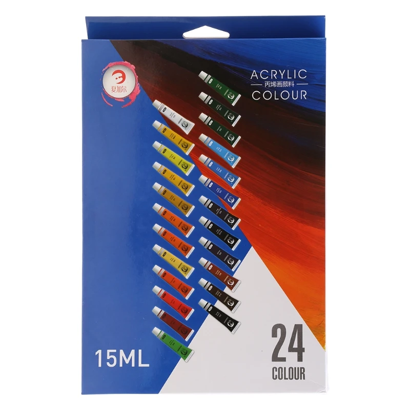 

DXAB 12/24 Colors Professional Acrylic Paints 15ml Tubes Drawing Painting Pigment Hand-painted Wall Paint for Artist DIY