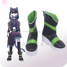 Мир аоту серого цвета с рисунком из аниме персонажи обуви Косплэй ботинки Детский костюм для вечеринок Опора