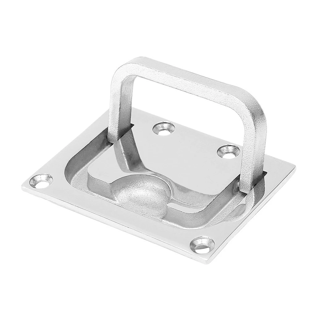 stainless steel 316 Flush Lift Ring Hatch Pull Handle Locker Cabinet boat marine hardware enlarge