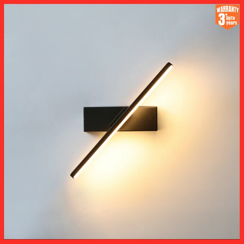 

LED Wall Lamp Bedroom Bedside 330° Rotatable Adjustable Angle Wall Light Indoor Simple Light Fixture Aluminum AC110/220V