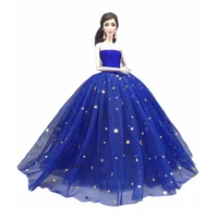 blue star moon sequin wedding dresses 16 bjd clothes for barbie doll outfits princess gown vestido 11 5 dolls accessories toys