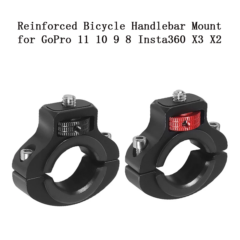 

Aluminum Alloy Bike Bicycle Handlebar Mount for GoPro Hero11 10 9 8 7 1/4 Screws Action Camera Mounting Tripod Ball Head Adapter
