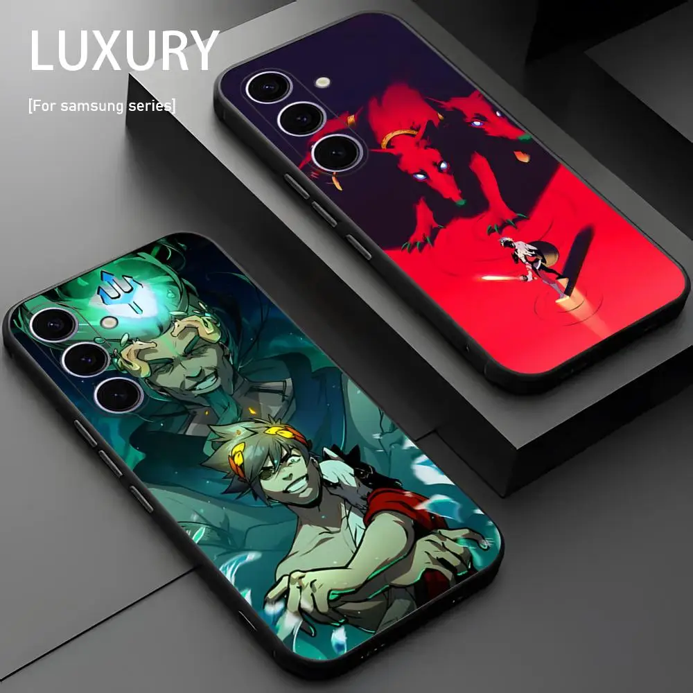 Фото Чехол для телефона Samsung Galaxy S26 S25 S24 S23 S22 S21 Plus Ultra Note20, мягкий, черный, популярный дизайн Hades Game №2