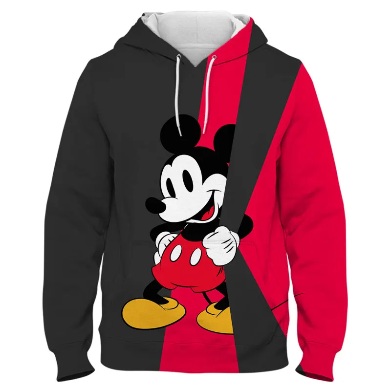 

Streetwear Hoodies For Boy Girl Kids Disney Mickey Mouse 3D Print Men's Sweatshirt Spring Cartoon Anime Fashion Women Clothing