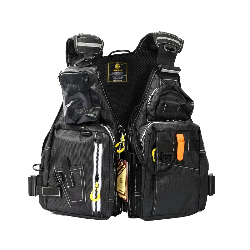 

2022 Reflective Fishing Life Jacket High Buoyancy Life Vest Large Size UNISEX Multi-Function Multi Pocket Outdoors Fishing Vest